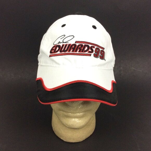 NASCAR Carl Edwards #99 White Adjustable Hat By Chase Authentics - Picture 1 of 6